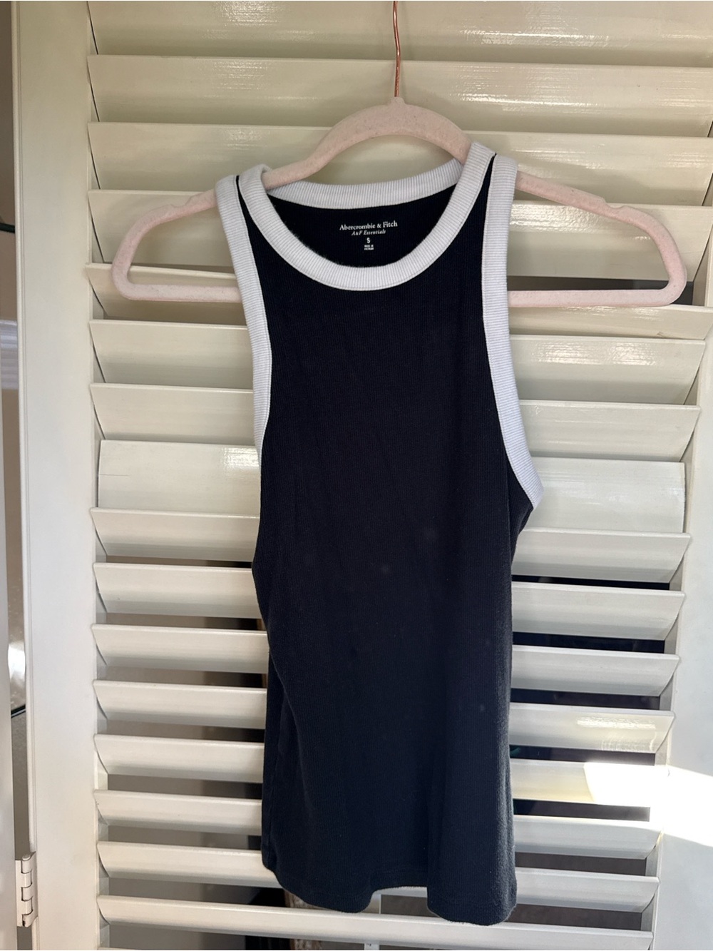 Abercrombie & Fitch Black Tank with White Trim